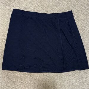 J. McLaughlin Navy Blue Radio Waves Faux Wrap Skort XL